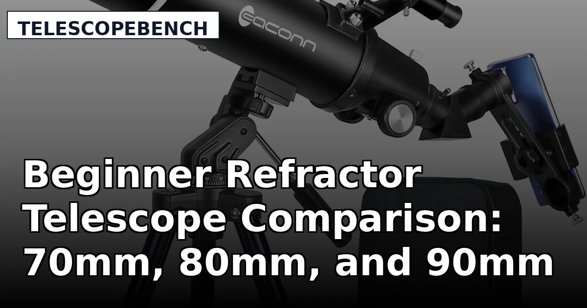 Beginner Refractor Telescope Comparison: 70mm, 80mm, and 90mm Scopes