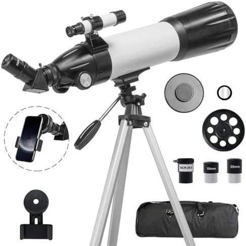80mm Aperture 600mm Portable Refracting Telescope